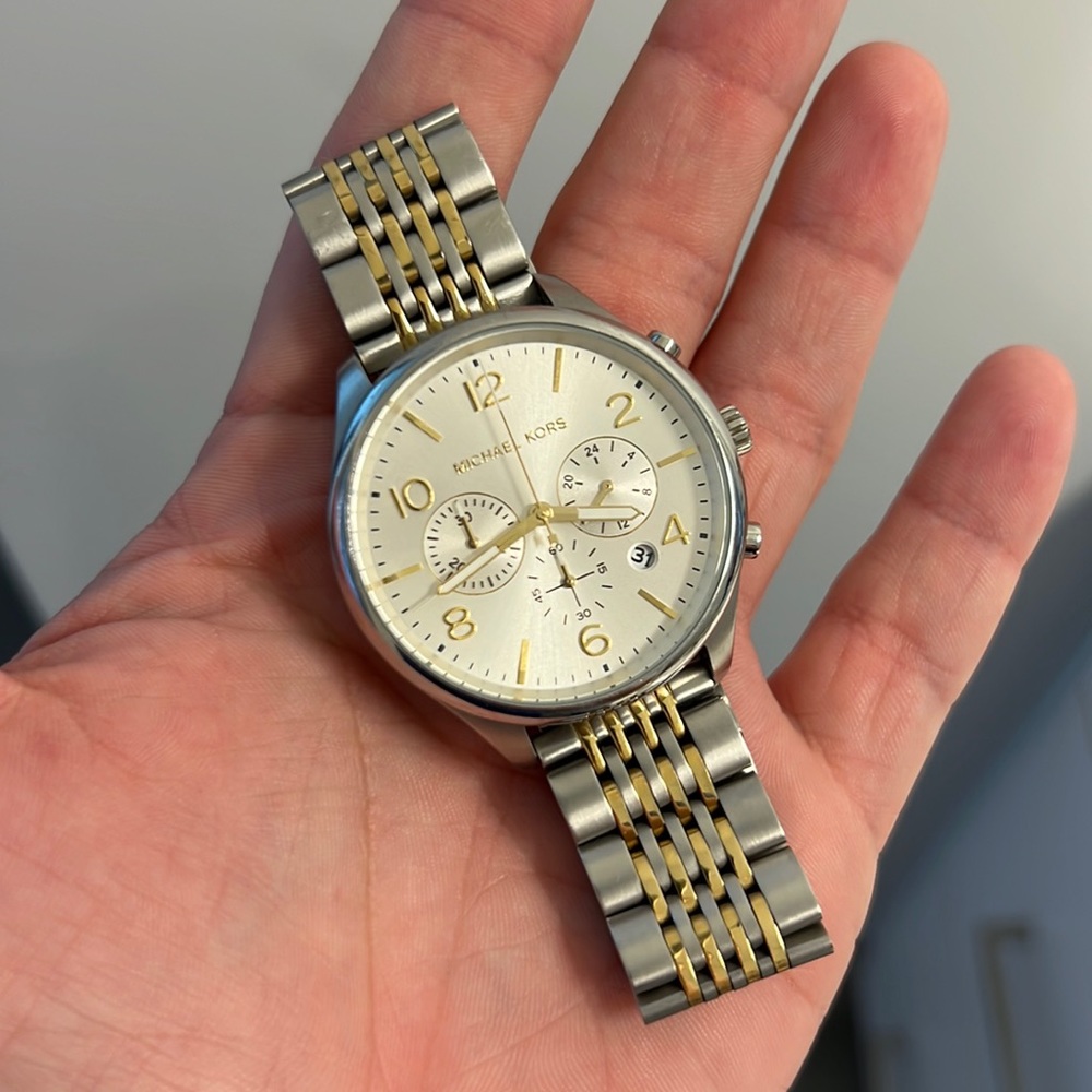 Michael Kors silver & gold watch